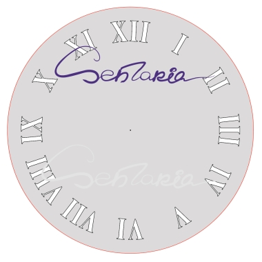 Трафарет - Римские часы 01