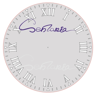 Трафарет - Римские часы 03